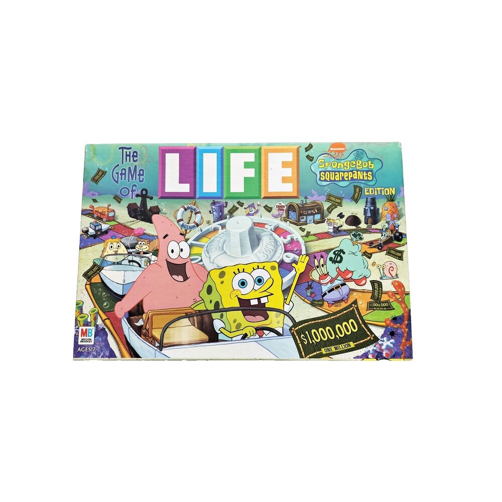 THE GAME OF LIFE SpongeBob SquarePants Edition 2005 Nickelodeon Collectors VTG